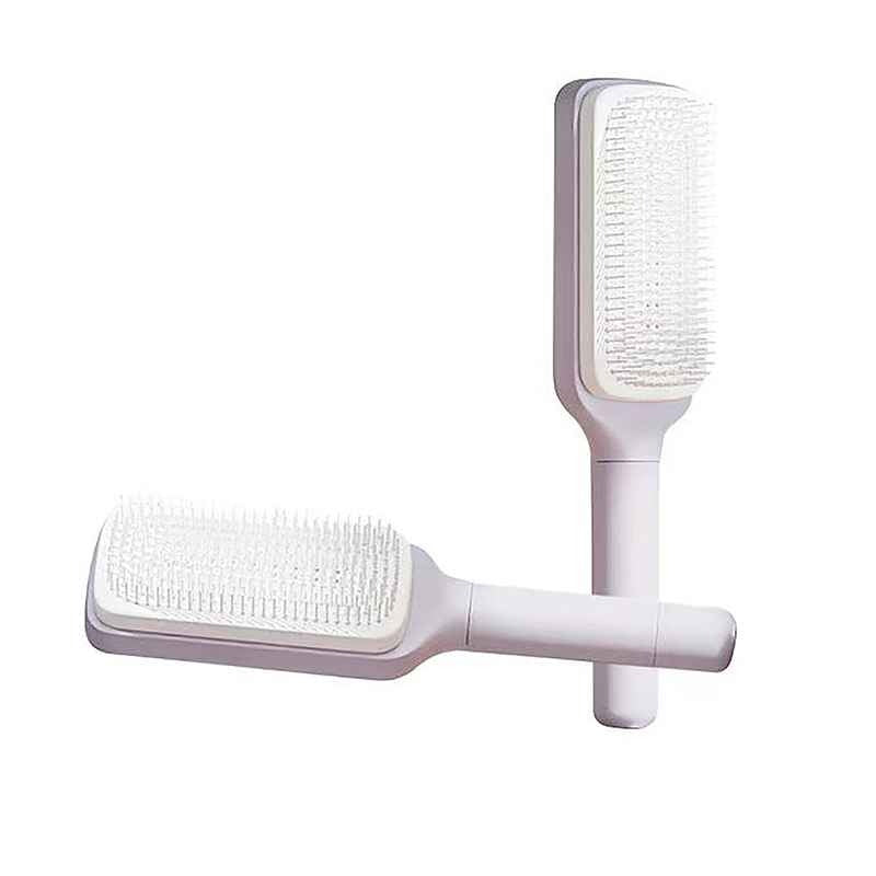 Self-cleaning hairbrush